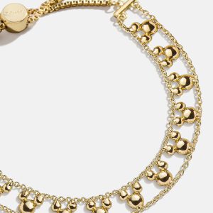 Disney Mickey Mouse Repeating Slider Bracelet - Gold
