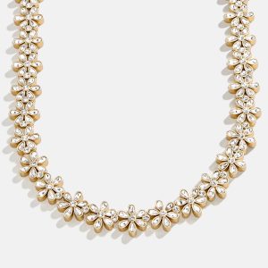 Flora Tennis Necklace - Gold/Pav??