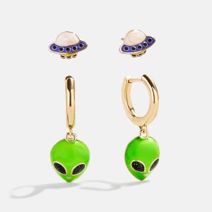 Spaced Out Earring Set - Green