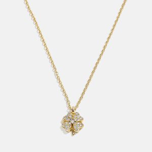 18K Gold Motif Necklace - Clover