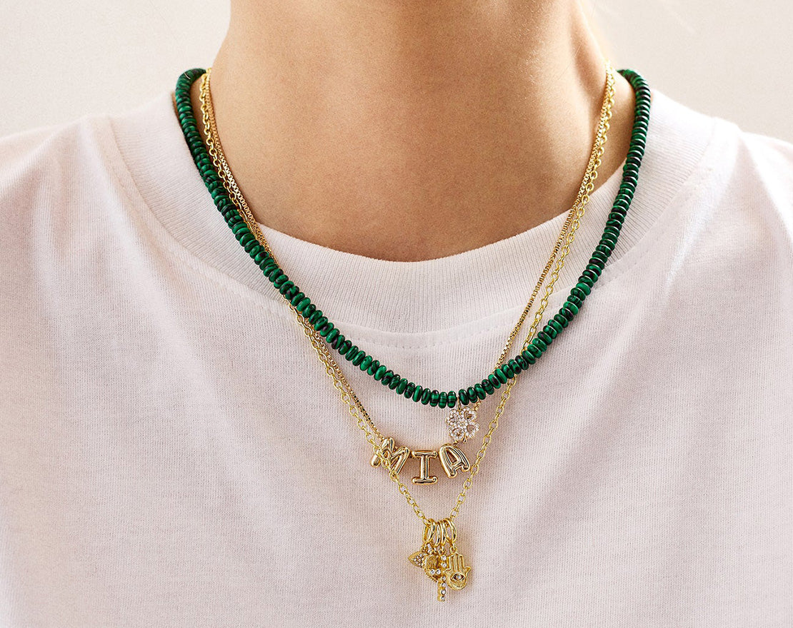 Bubble Letter Custom Necklace - Small Bubble Letter - Image 4