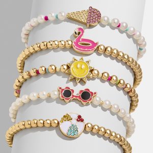 Vacation Mode Kids' Bracelet Set - Sun