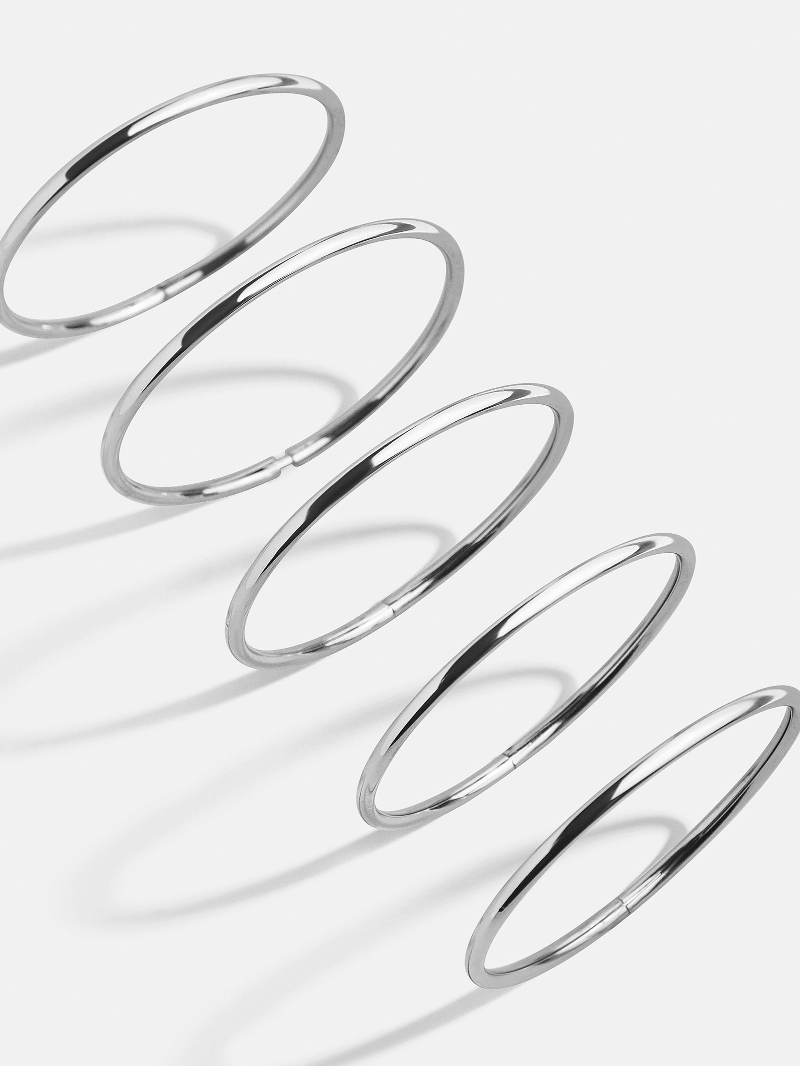 Alexia Bangle Bracelet Set - Silver - Image 3