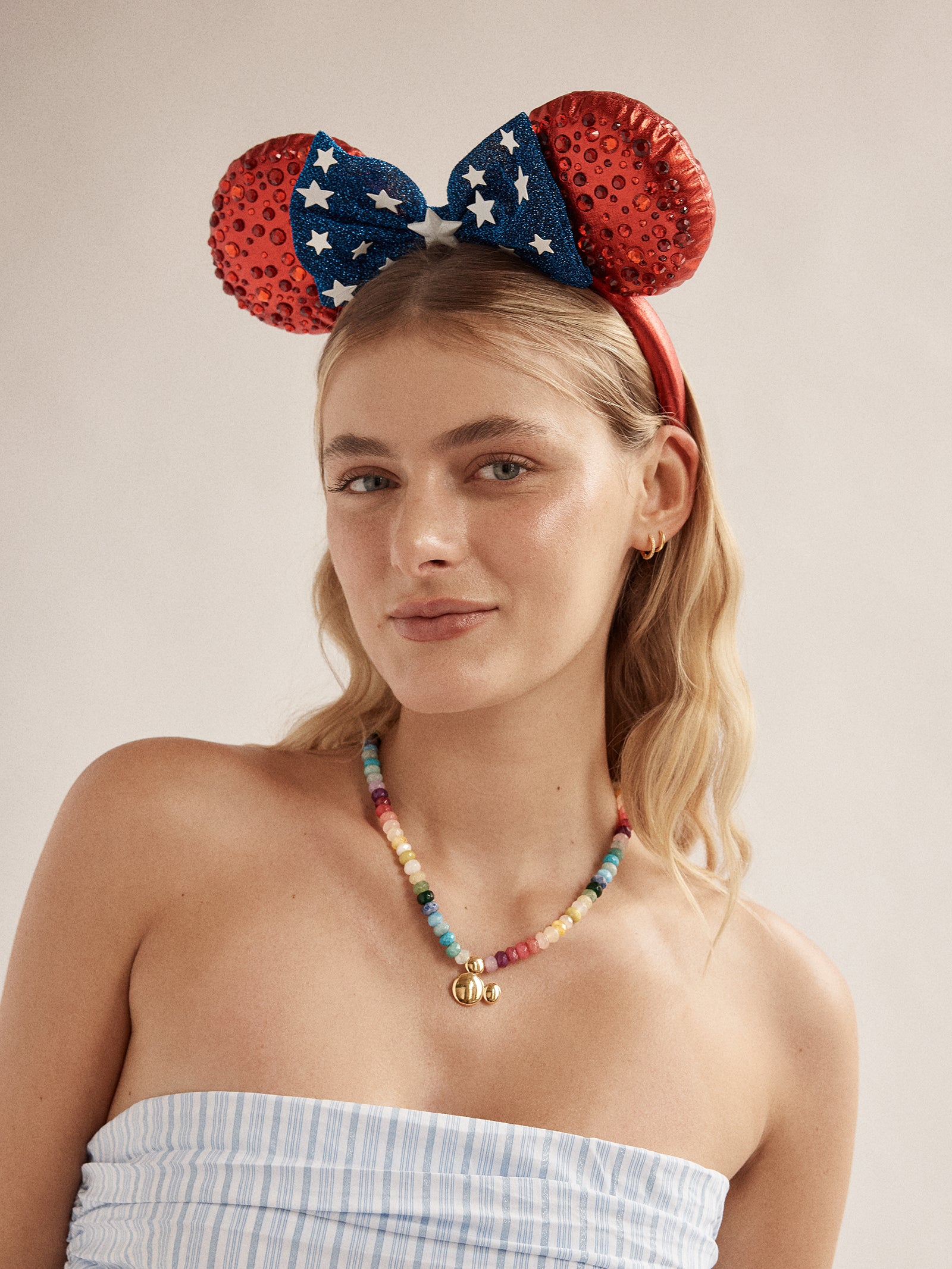 Disney Minnie Mouse Americana Ears Headband - Minnie Mouse Americana Ears - Image 2
