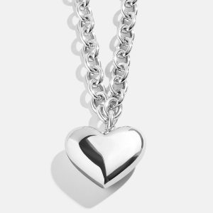 Millie Bubble Heart Necklace - Silver