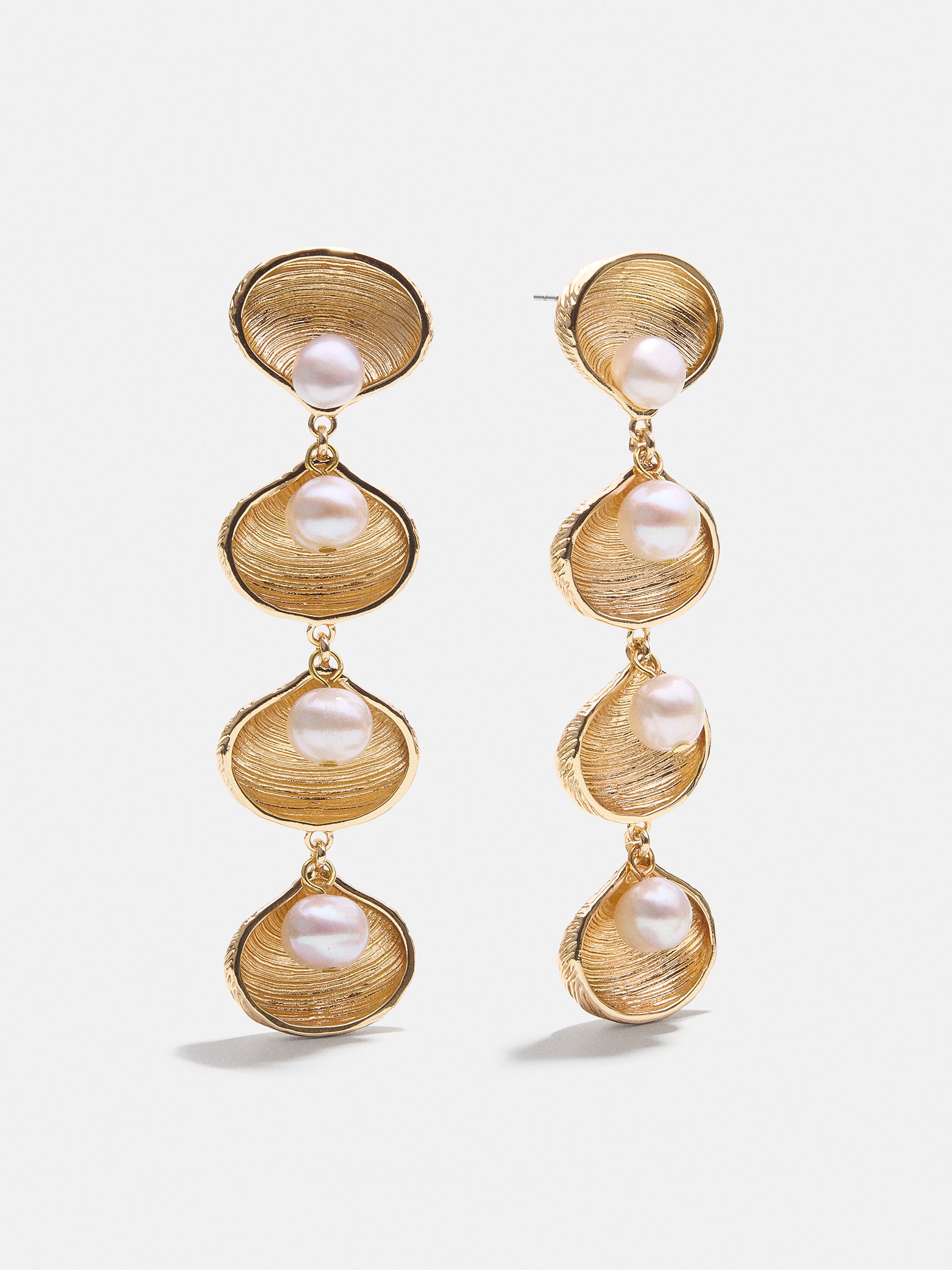 Calypso Seashell Earrings - Gold/Pearl
