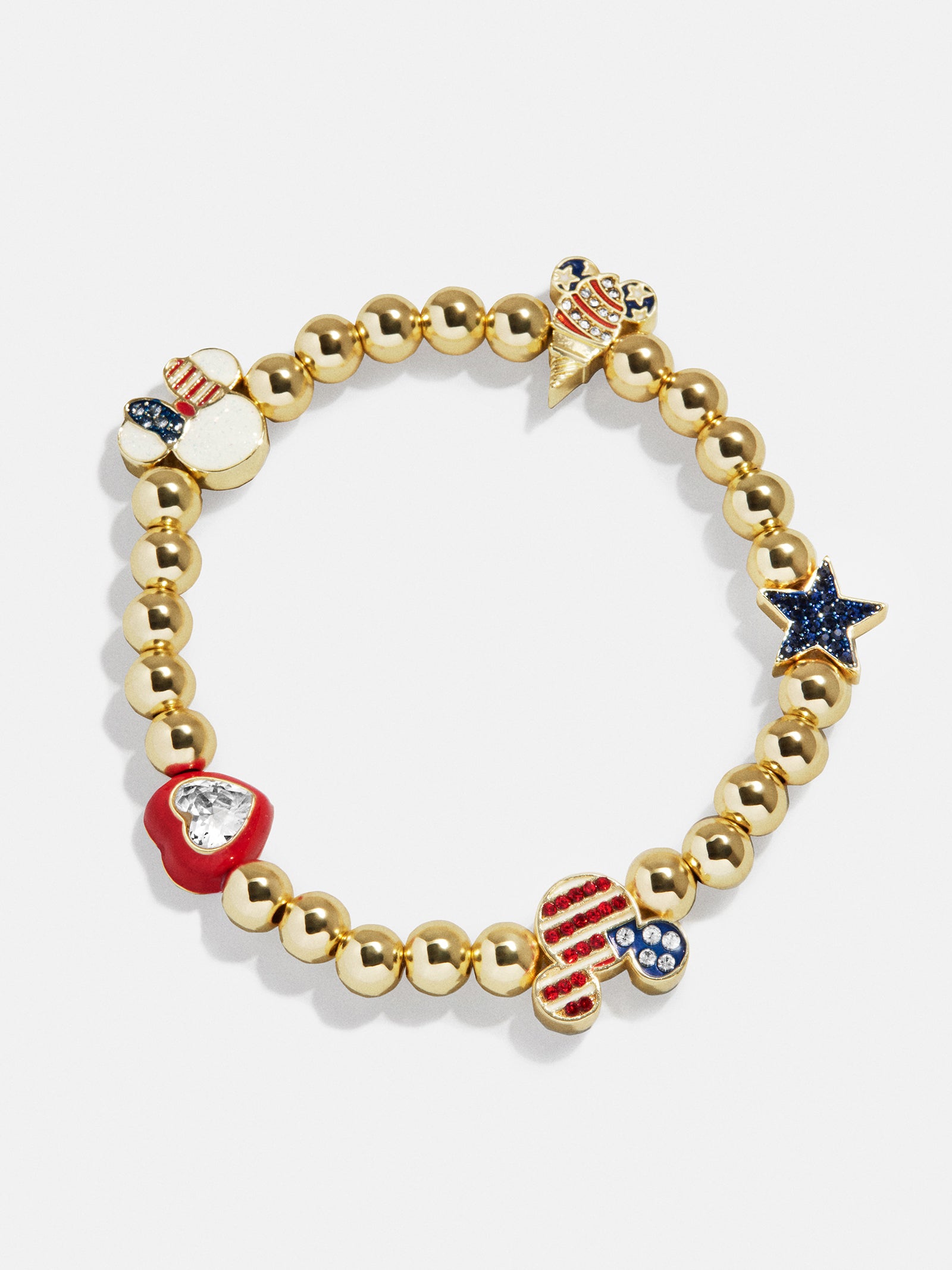 Disney Mickey Mouse Americana Charm Bracelet - Red. White. & Blue