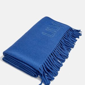 Pure Merino Wool Custom Blanket - Royal Blue/Sky Blue