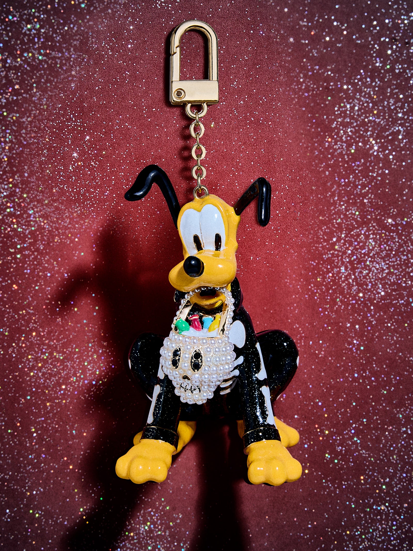 Disney Pluto Skeleton Halloween Bag Charm - Pluto Skeleton