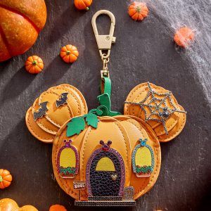 Disney Mickey Mouse Haunted Pumpkin Puff Bag Charm - Haunted House Bag Charm
