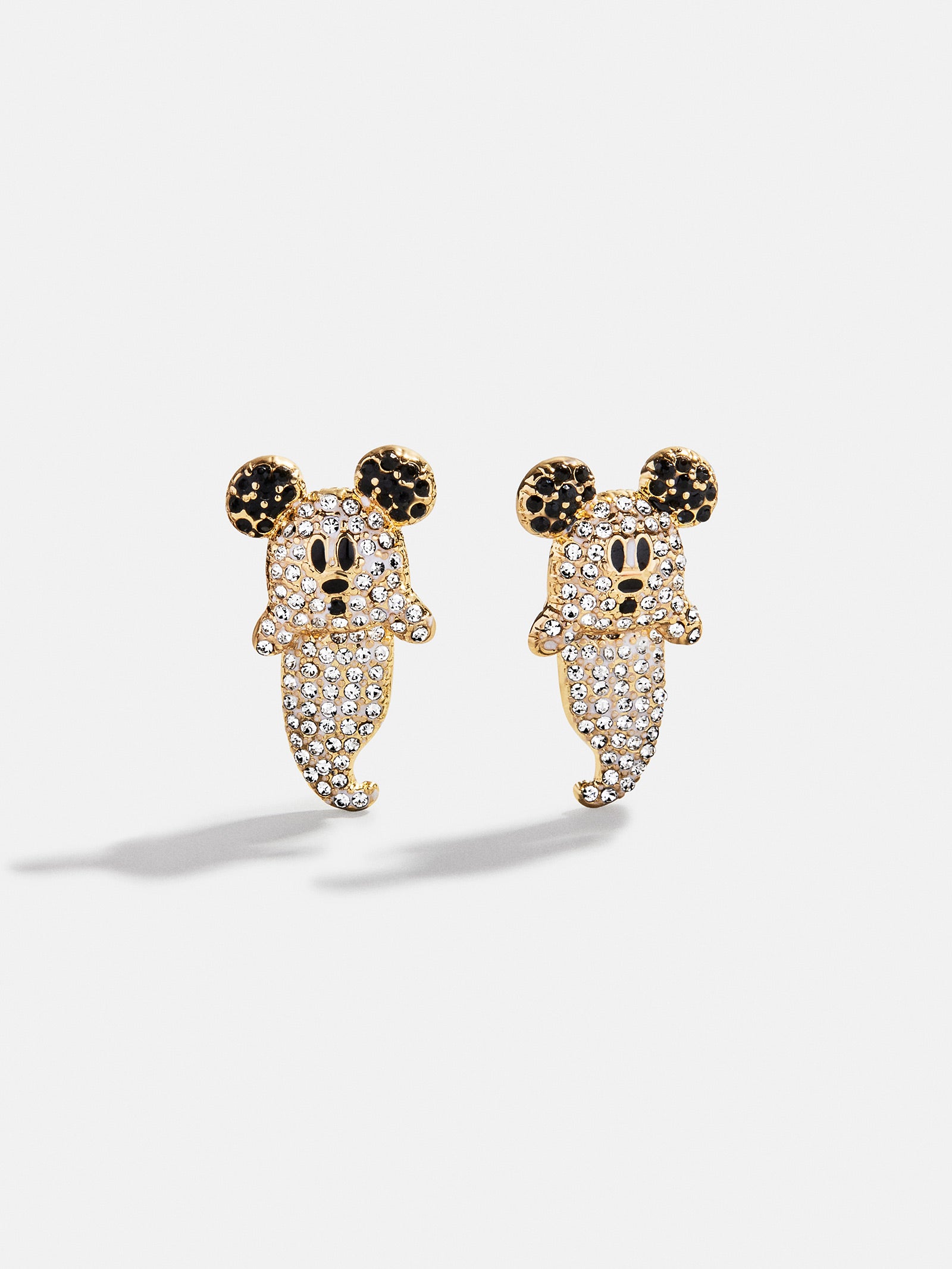 Disney Mickey Mouse Pav?? Ghost Earrings - Gold/Pav??