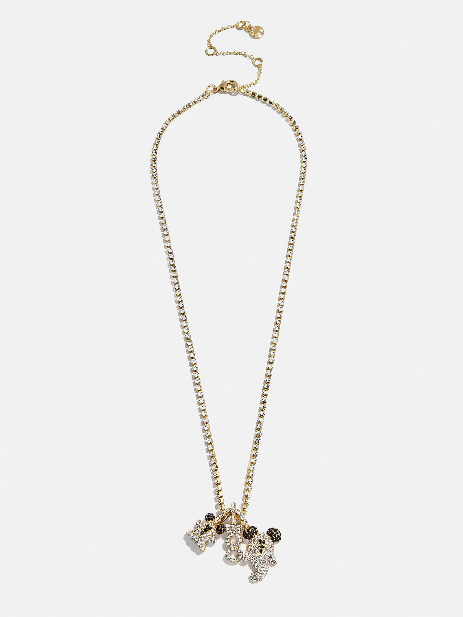 Disney Mickey Mouse Ghost Charm Necklace - Gold/Pav?? - Image 3