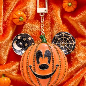 Disney Mickey Mouse Pumpkin Bag Charm - Black/Orange