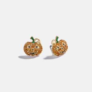 Oh My Gourd Earrings - Pumpkin