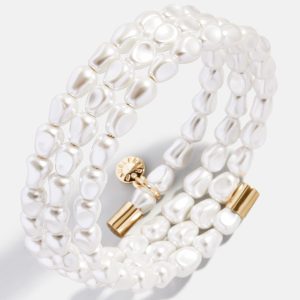 Ondine Pearl Cuff Bracelet - White