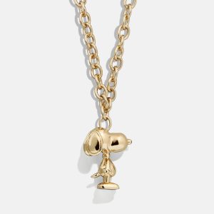 Peanuts Snoopy Pendant Necklace - Gold