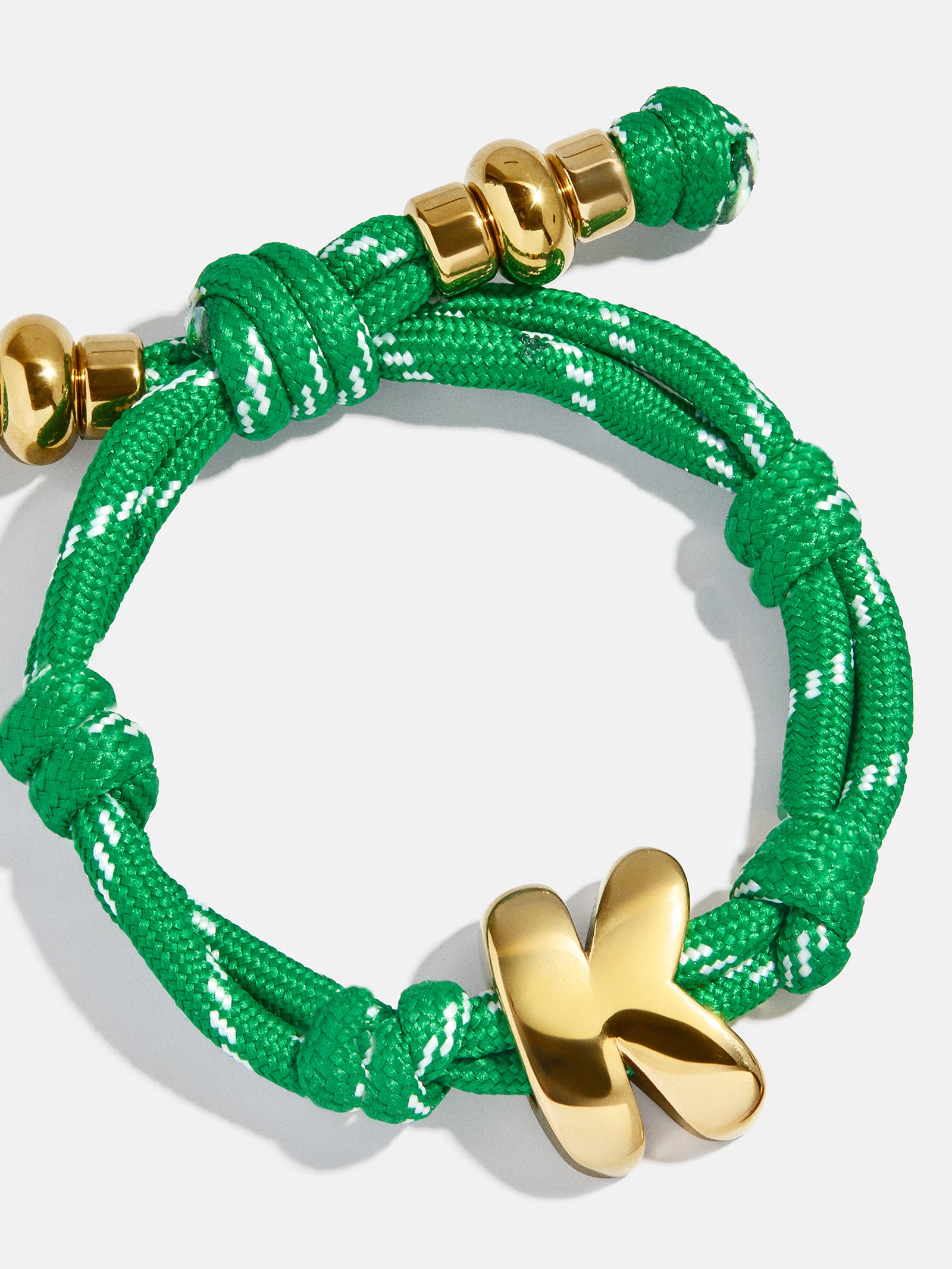Knotty Initial Bracelet - Bright Green - Image 3