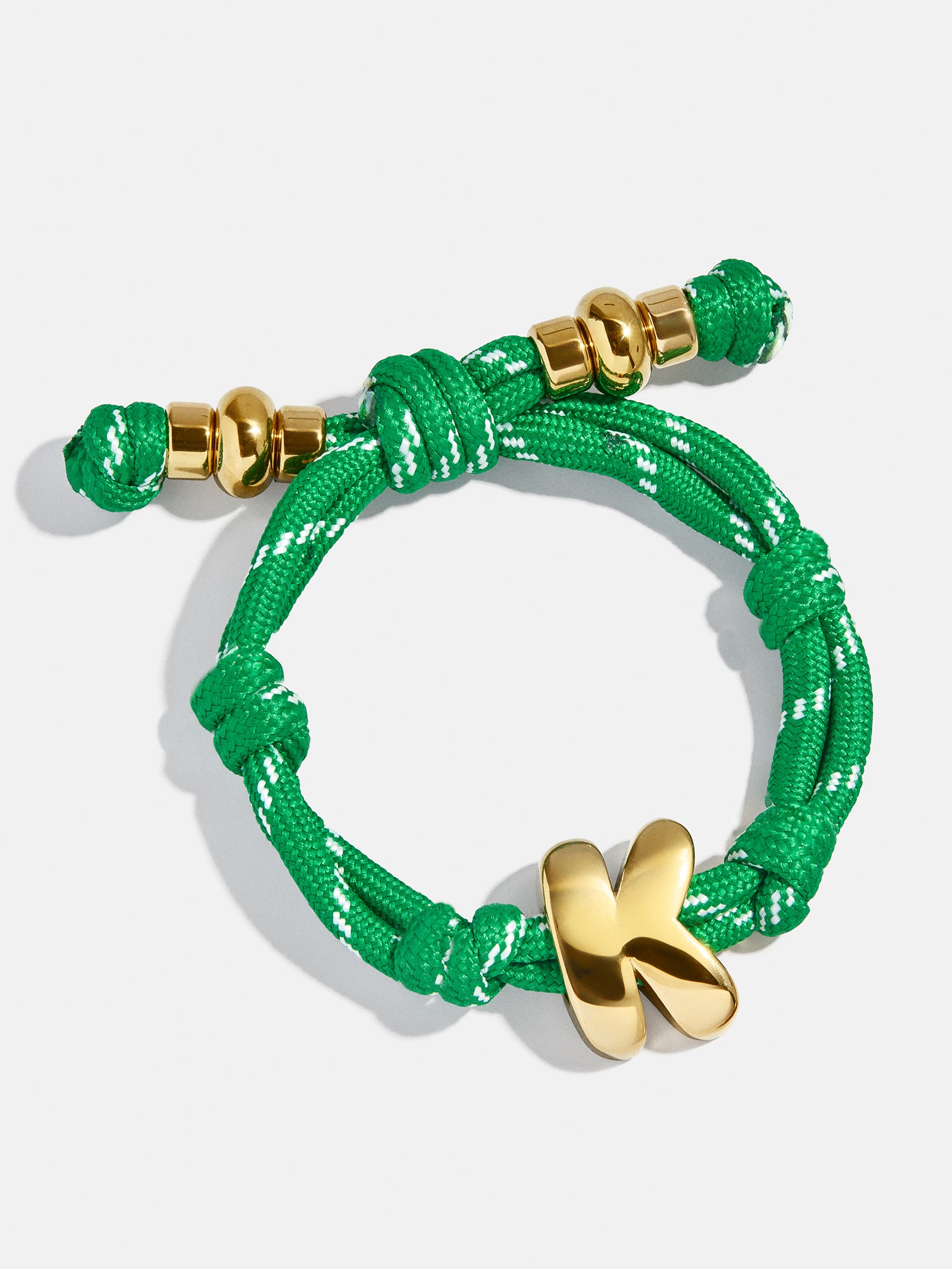 Knotty Initial Bracelet - Bright Green - Image 6