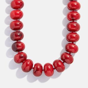 Joan Semi-Precious Necklace - Red Jasper