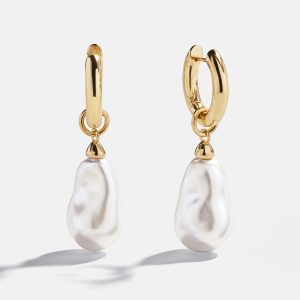 Teagan Pearl Earrings - Gold/Pearl