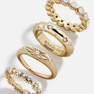 Star Power Celestial Ring Set - Gold/Pav??