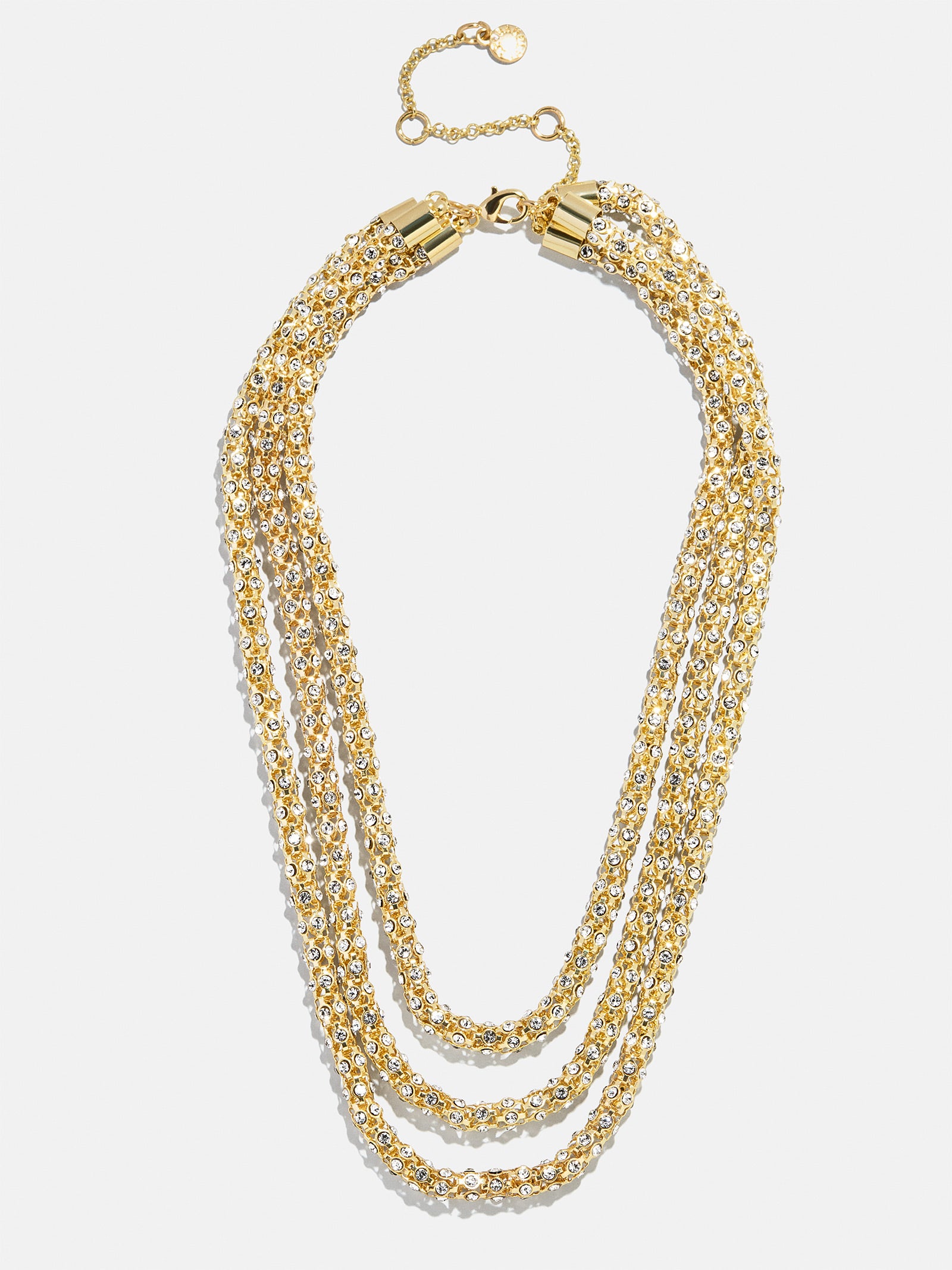 Crystal Layered Necklace - Gold/Pav?? - Image 4