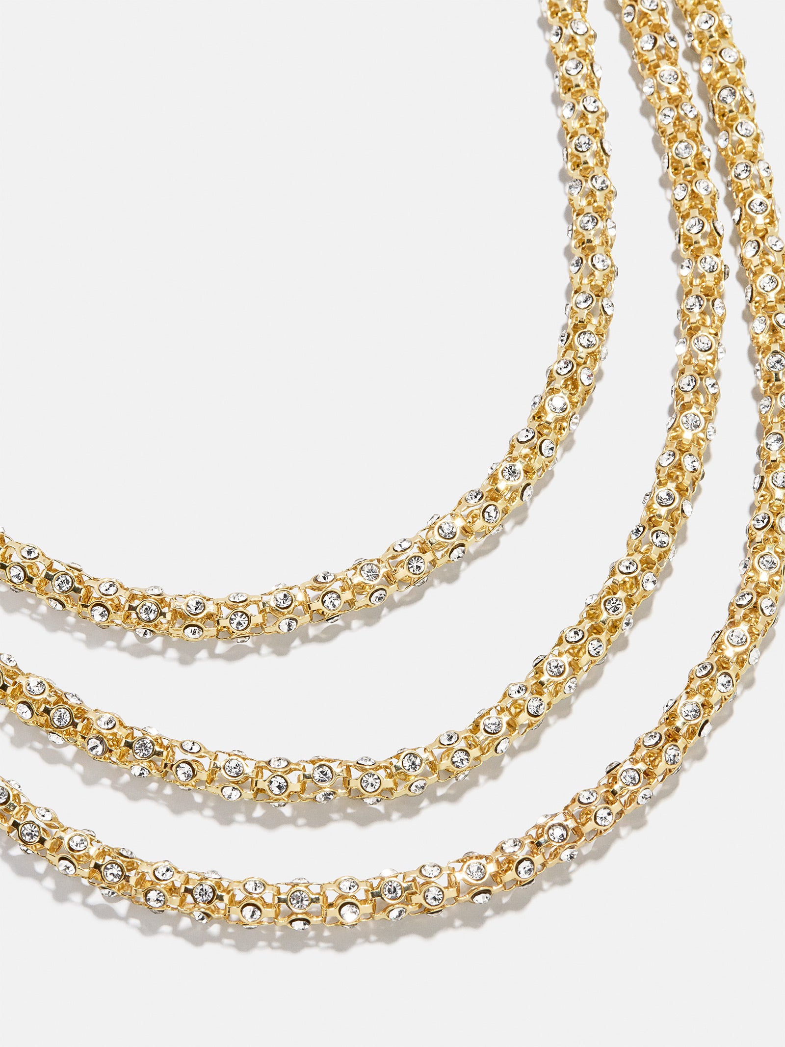 Crystal Layered Necklace - Gold/Pav?? - Image 3