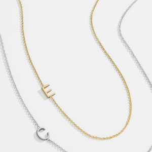Maya Brenner Asymmetrical Custom Initial Necklace - One Character
