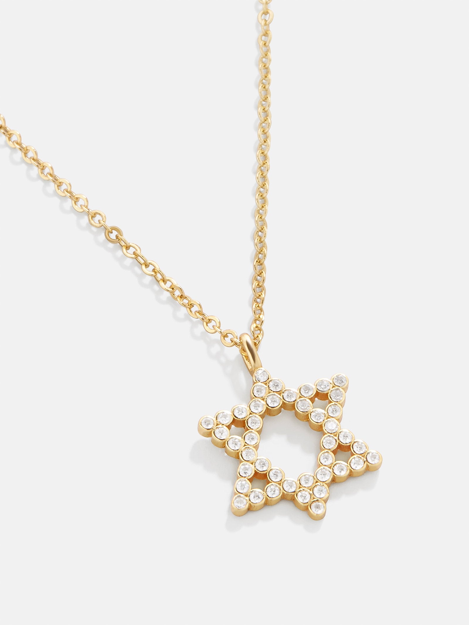 Star of David 18K Gold Necklace - Gold/Pav??