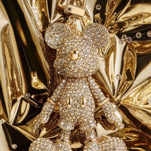 Mickey Mouse disney Bag Charm - Gold Glitter