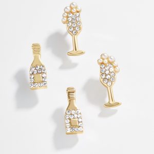 Pop the Bubbly Earring Set - Champagne Flute