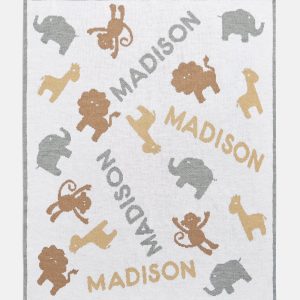 Wild Child Kids' Custom Blanket - Gray/Beige