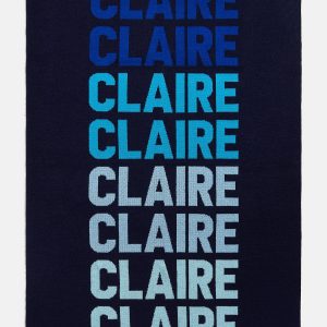 Ombre Name Custom Blanket - Navy/Blue