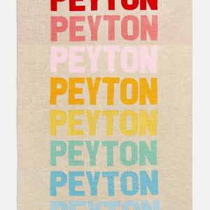 Ombre Name Custom Blanket - Beige/Multi