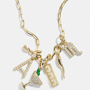 Semi-Precious Cluster Charm Necklace Base - Chrysoprase Chain