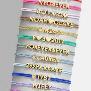 Custom Cord Bracelet - Light Blue