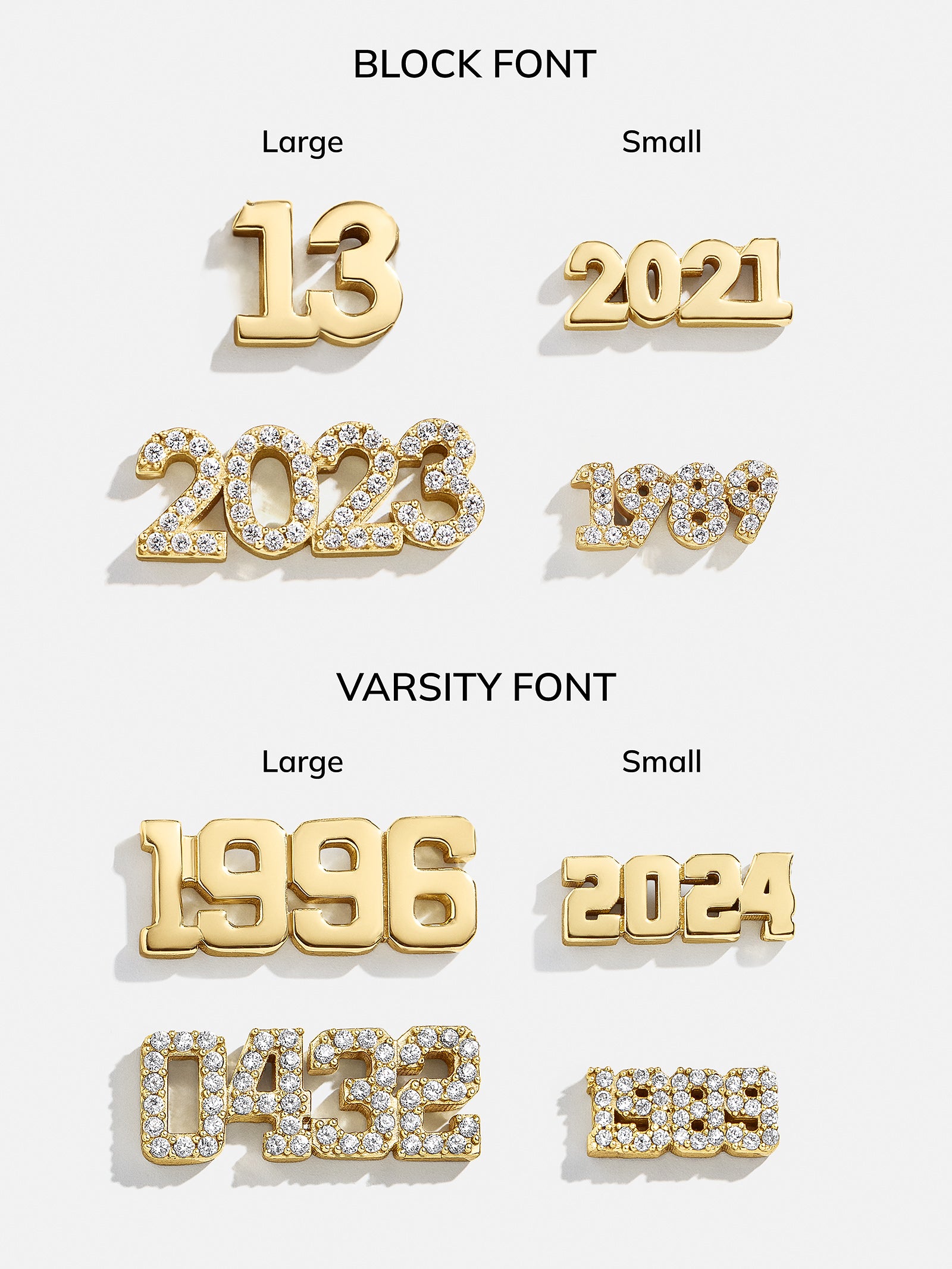 18K Gold Varsity Font Custom Number Necklace - Varsity Font Numbers - Image 7