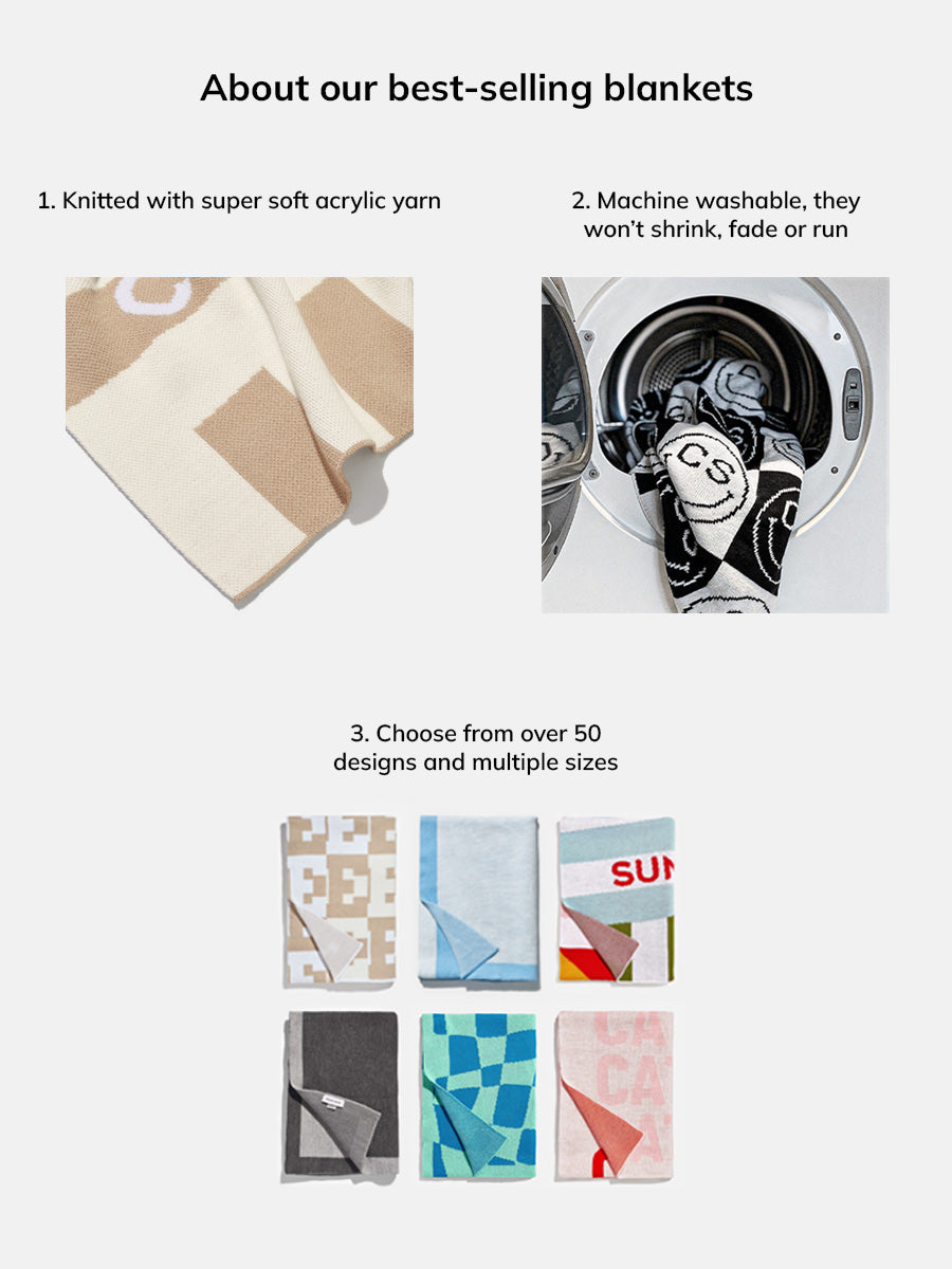 Takes A Village Kids' Custom Blanket - Blue/Green - Image 6