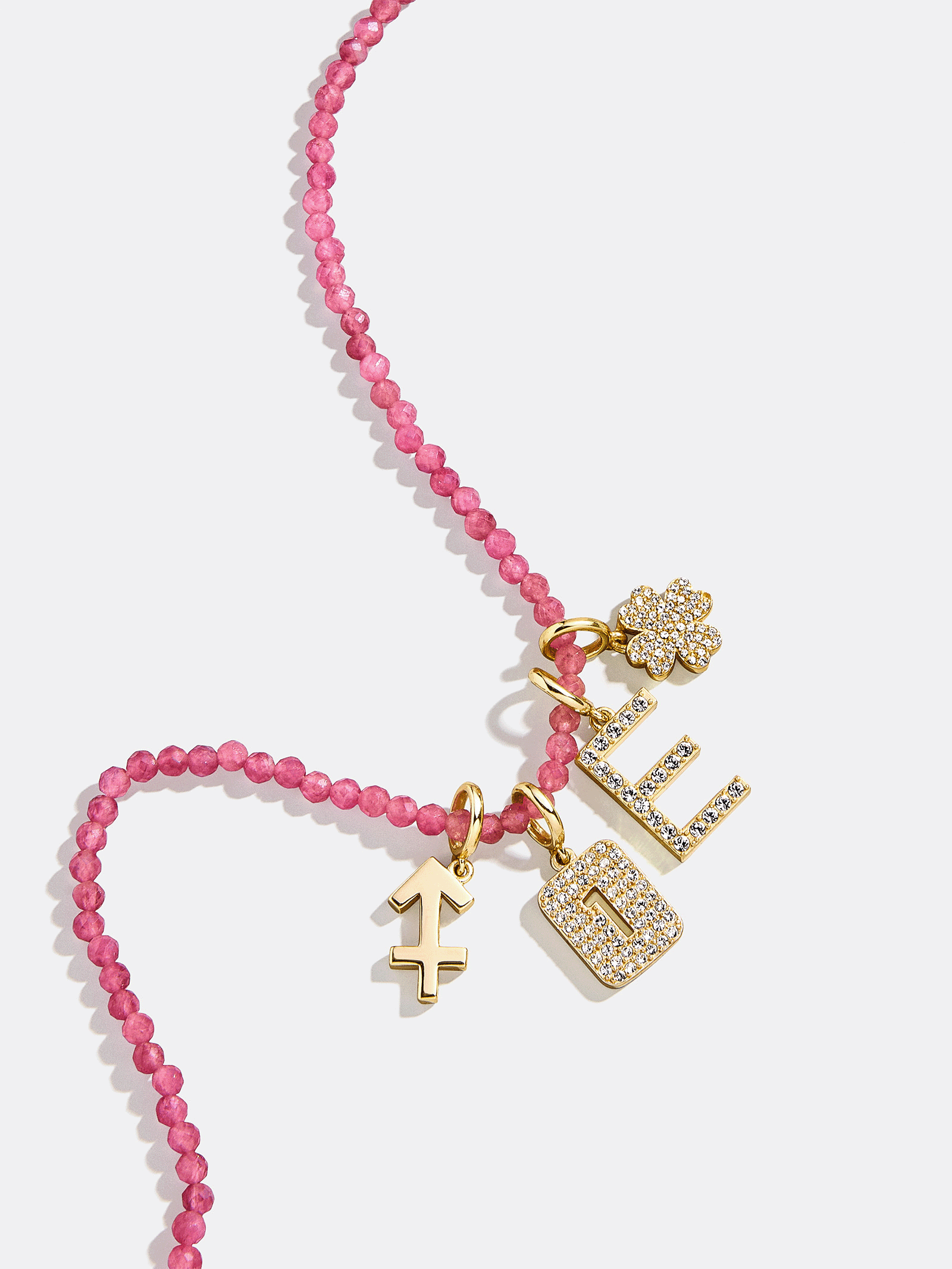 Semi-Precious Cluster Charm Necklace Base - Aquamarine Chain