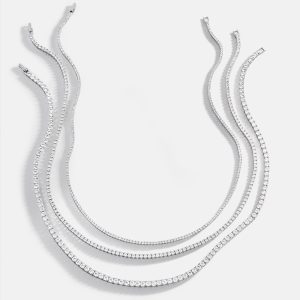 Billie Sterling Silver Tennis Necklace - Sterling Silver